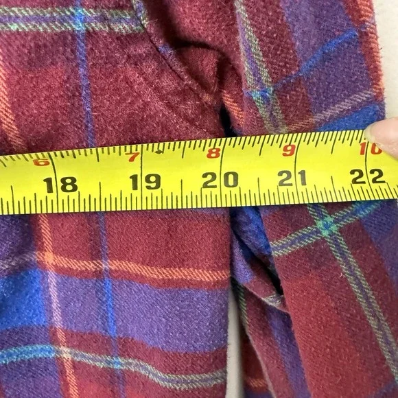 Vintage Gap Flannel‎ Shirt Red Blue Plaid Men's Long Sleeve Button Down Medium - Picture 7 of 7